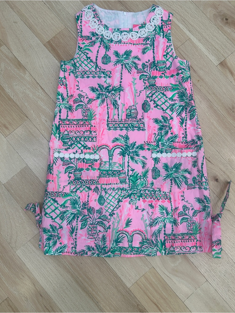 Lilly Pulitzer Pink Green Tropical Shift Dress Size 10 Worn Once